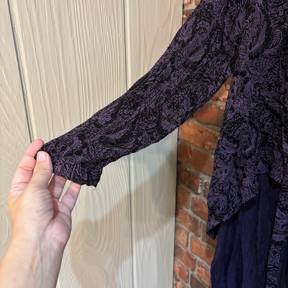 Componix womens vintage boho hippie witchy whimisigoth duster cardigan purple S - Picture 3 of 5